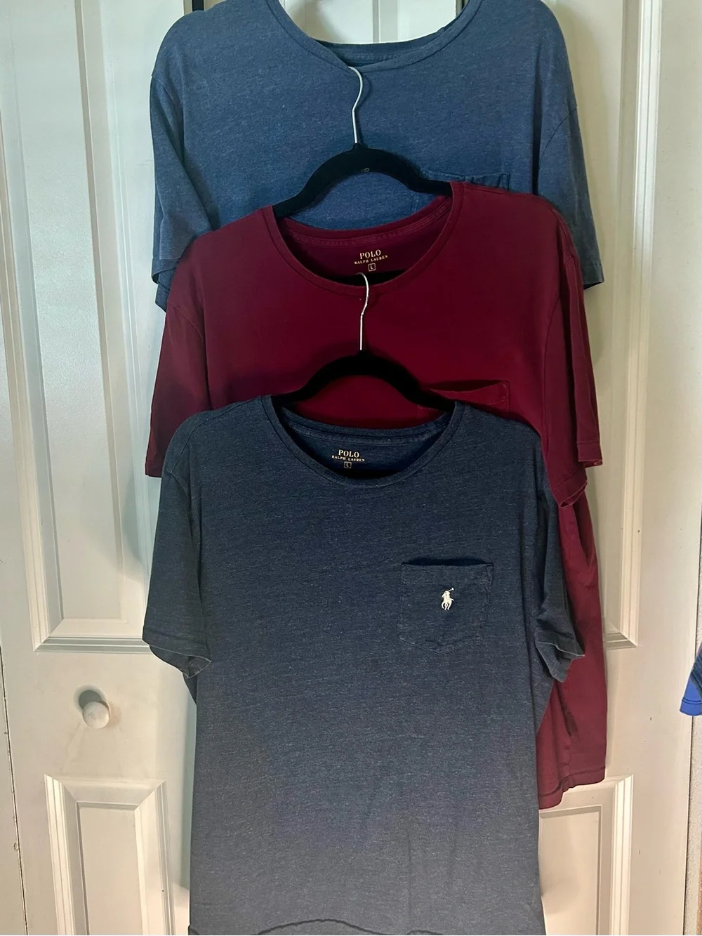 Polo by Ralph Lauren Short Sleeve Pocket Tee - Navy & Burgundy